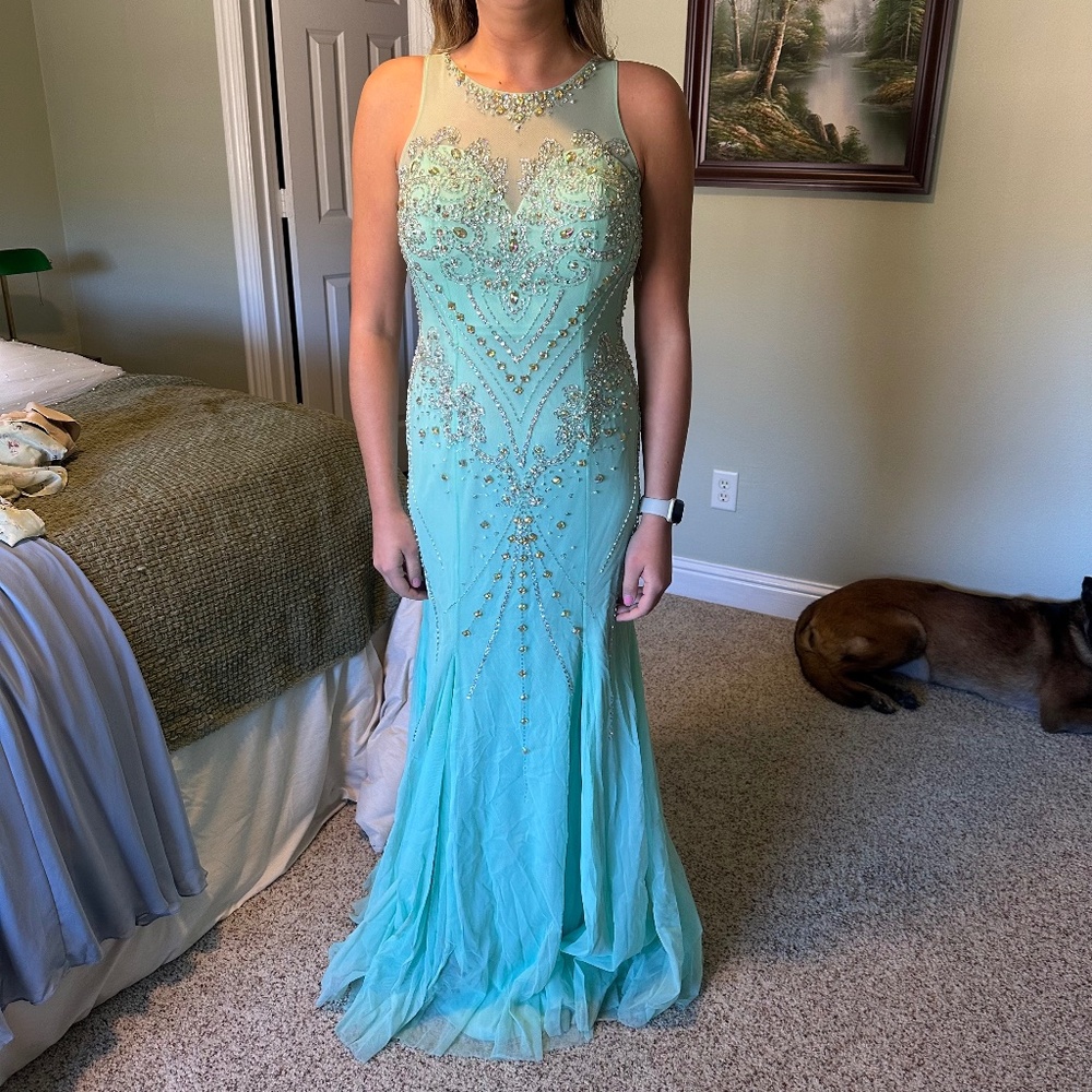 Sea foam prom gala dress size 6
